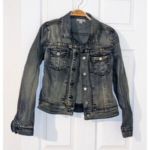 Boston Proper Denim Jacket Size S Blue‎ Jean Trucker Jacket